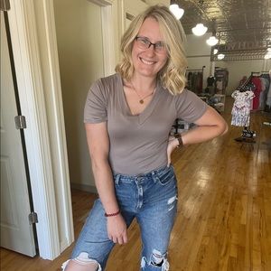 Steph V Neck Bodysuit